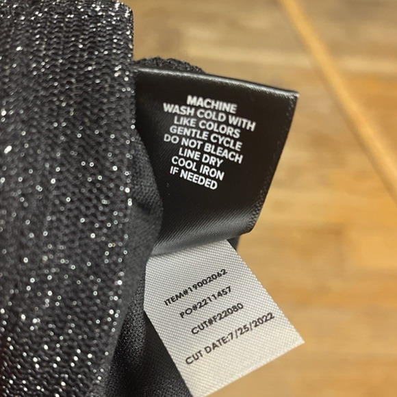 Torrid Black Bodycon Skirt Cinched Glitter Knit At Knee Size 00 M/L 10 Party - Picture 12 of 13